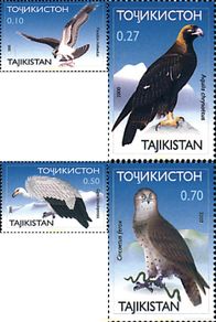 Timbres: 125356 MNH TAYIKISTAN 2001 AVES DE PRESA